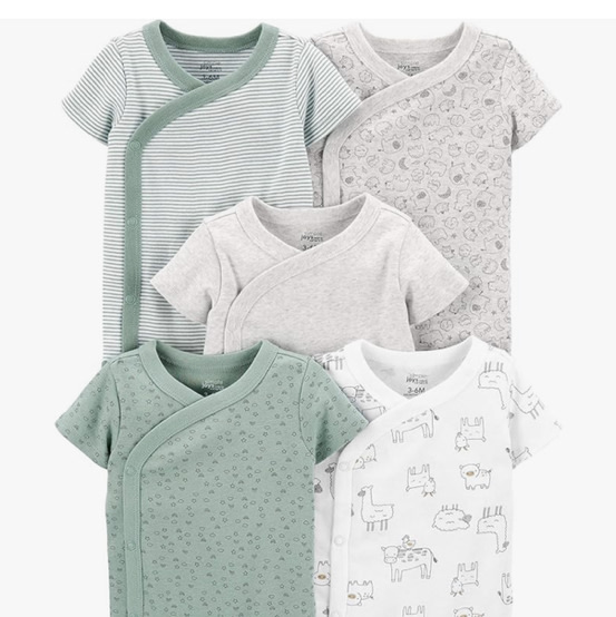 Simple Joys by Carter's Unisex Baby 5-pack Side Snap Short-sleeve Bodysuit