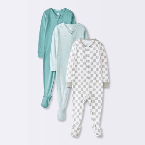Baby 3pk Airplanes Cotton Tight Fit Sleep N' Play - Cloud Island™ Blue 12m