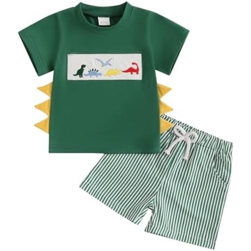 Toddler Baby Boy Summer Outfits Farmer Truck Gingham Boxer Shorts Set Little Kids 2Pcs Clothes 6 12 18 Months 2T 3T 4T