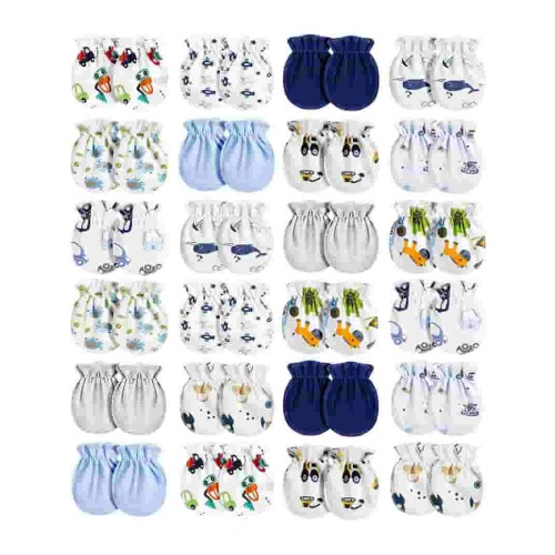 Newborn Baby Gloves Infant No Scratch Elastic Wrist Infant Soft Gloves Baby Mittens for 0-6 Months Baby Girls Boys，Random style