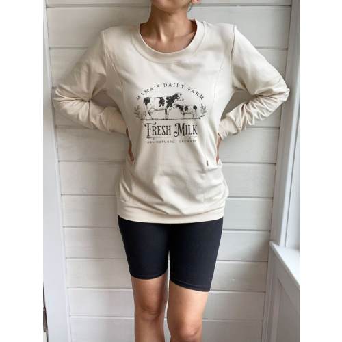 Breastfeeding Sweatshirt, MAMA'S DAIRY FARM, Breastfeeding Sweatshirt, Breastfeeding Clothing, Mama Apparel, Pregnancy Clothes
