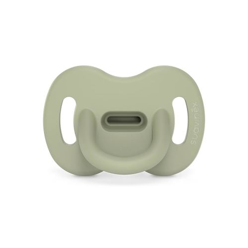 Color Essence SX PRO Silicone Baby Pacifier 1Pk, Made with 100% Soft Silicone, Baby Essentials Perfect for Breastfeeding Babies, Designed in Spain, 6-18 Mths, Jungle Green
