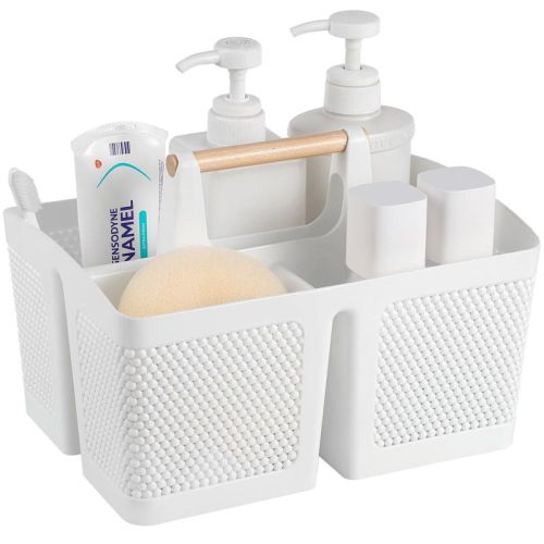 Aoibox Portable Shower Caddy Basket with Handle, Plastic Cleaning Organizer Storage Tote for Bathroom, College, Dorm Room Essentials