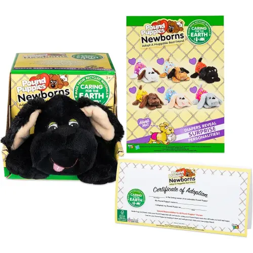 Pound Puppies Newborns Plush - Chill - Black, Eco Friendly