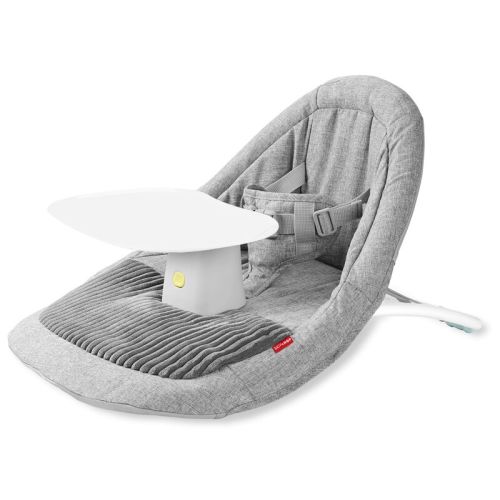 Grey/White Silver Lining Cloud Upright Activity Floor Seat & Tray Set | skiphop.com
