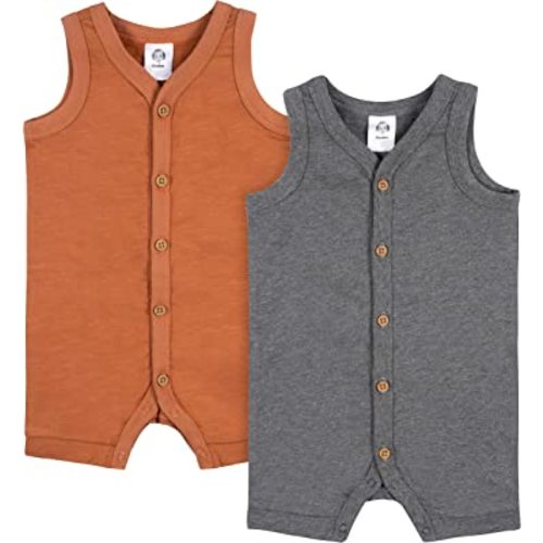 Gerber baby-boys 2-pack Short Leg Romper