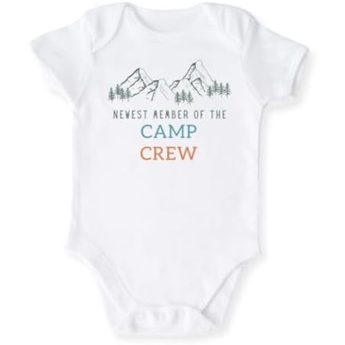 New Member of the Camp Crew Baby Bodysuit Tshirt for Kids Toddler Tee Cute Camping Outfit