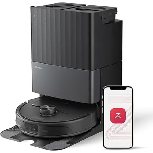 roborock Qrevo Master Robot Vacuum and Mop Combo, 10,000Pa Suction, FlexiArm Design Side Brush & Mop, Auto Mop Washing & Drying, Self-Emptying&Refilling, Dock Self-Cleaning, Obstacle Avoidance, Black