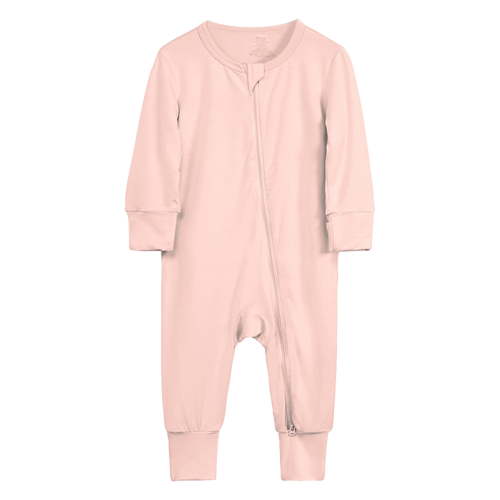 Icvfdpl Todder Baby Sleepwear Bamboo Newborn Infant Rompers Footless Zipper Solid Color Long Sleeve Sleeper Jumpsuit Cute Homewear Outfit 0-3 Months