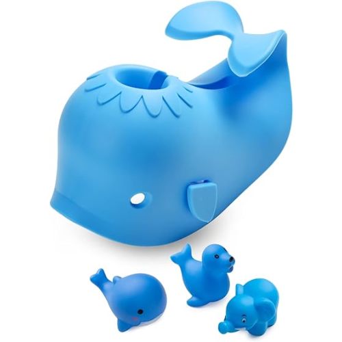 Mandoo Faucet Cover Bathtub Baby, Bath Spout Cover for Baby, Bath Faucet Cover for Kids, Tub Spout Cover Bathtub Faucet Cover Kids Safety, Protection Baby Universal Bath Silicone Toys Whale Blue