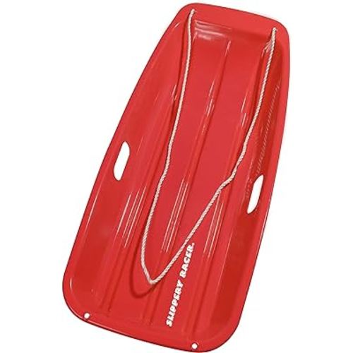 Slippery Racer Downhill Sprinter Flexible Kids Toddler Plastic Cold-Resistant Toboggan Snow Sled with Pull Rope and Handles -35 Inch