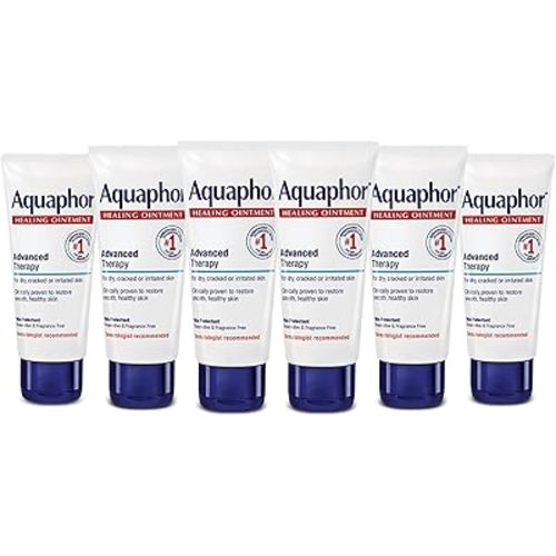 Aquaphor Healing Ointment, Advanced Therapy Healing Ointment for Dry Skin, Skin Protectant for Dry Cracked Skin - 1.75 oz. Tube (Pack of 6)