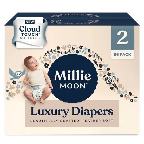Millie Moon Luxury Diapers - (Select Size and Count)
