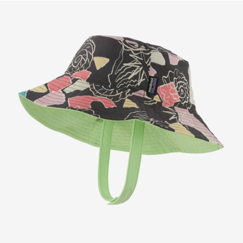 Baby Sun Bucket Hat Anacapa-Forge Grey ( lime green & black)
