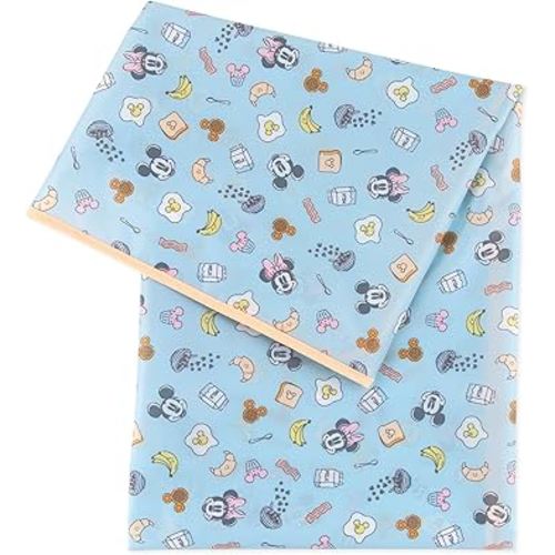 Bumkins Disney Baby Splat Mat for Under High Chair, Babies Toddlers Eating Mess Mat, Waterproof Reusable Cloth for Arts and Crafts, Play Mat for Kids, Floor or Table, Fabric 42inx42in, Mickey & Minnie