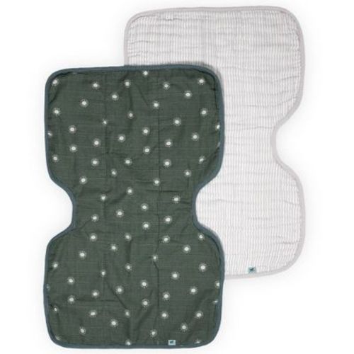 Little Unicorn Organic Cotton Muslin Burp Cloth - 2pk - Pencil Floral
