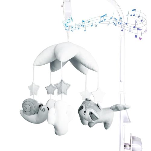 Baby Crib Mobile,Musical Mobile Crib Toys Hanging with Nursery Decor for Babies (Fox)