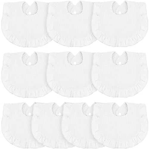 10 Pcs Baby Muslin Bibs Drool Bandana Soft Adjustable Baby Cotton Bibs for Newborn Baby Girl Boy Toddlers Infants Teething