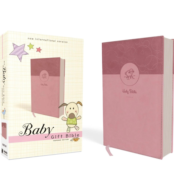 NIV, Baby Gift Bible, Holy Bible, Leathersoft, Pink, Red Letter, Comfort Print: Keepsake Edition