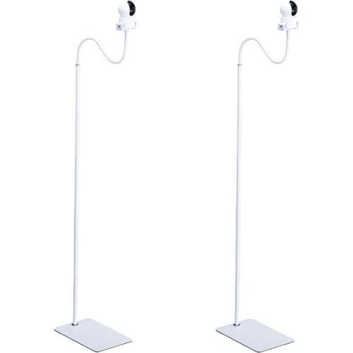 2Pack White Floor Holder Stand Mount for Security Cameras, 3.2lbs Base,Height Adjustable 31.5-68",Compatible with Baby Camera Monitor/Security Cameras/Pet Cameras