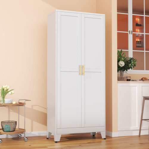 Winston Porter Modern Freestanding Wardrobe Armoire with Two Door & Reviews | Wayfair