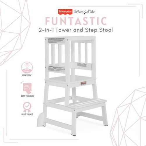 Fisher Price 2-in-1 Funtastic Tower and Step Stool, Multi-purpose