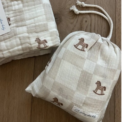 Vintage Ranch Cotton Gauze Crib Sheet
