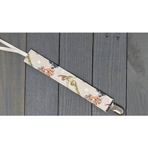Peter Pan Pacifier Clip /  Universal Fabric Binky Holder