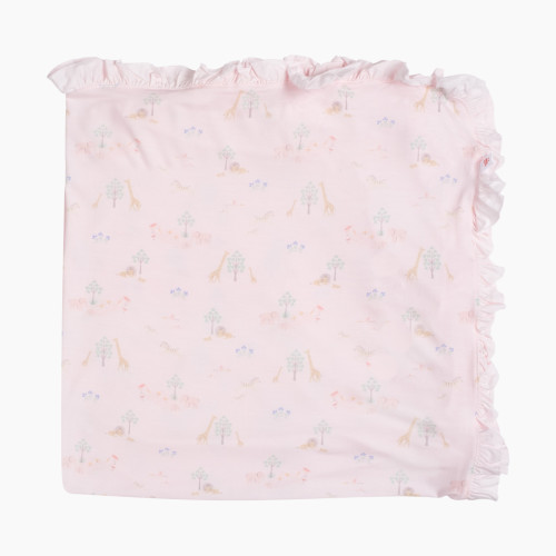 Magnetic Me Modal Baby Blanket With Ruffles - Serene Safari, One Size