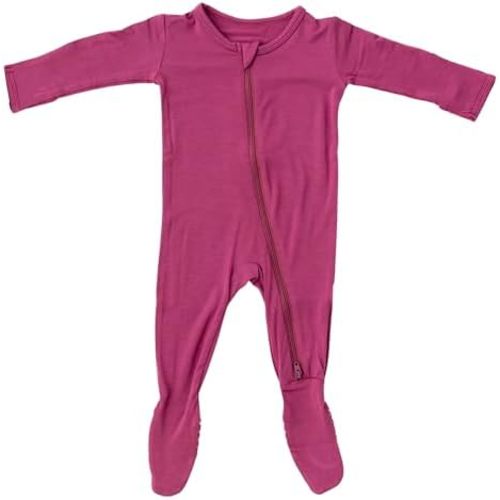 Soft Baby Bamboo Viscose Footie Pajamas, Zipper Closure, 0-24 Months
