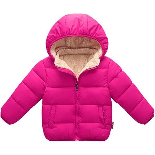 Toddler Baby Hooded Down Jacket Boys Girls Kids Thicken Warm Winter Coat Outerwear 1-7t