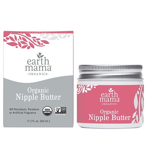 Organic Nipple Butter Breastfeeding Cream by Earth Mama | Lanolin-free, Safe for Nursing & Dry Skin, Non-GMO Project Verified, 2-Fluid Ounce (Packaging May Vary) - 2 Fl Oz (Pack of 1)
