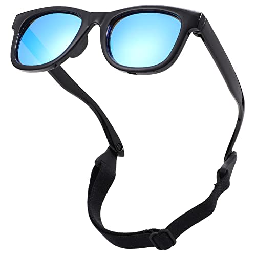 COASION Bendable Flexible Polarized Newborn Baby Sunglasses with Strap for Infant Boys Girls Age 0-12 Months CA8042