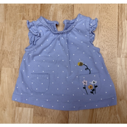 3 Month Carter's Just One You® Baby Girls' Floral Ruffle Sleeve top - Blue