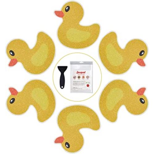 Non Slip Bathtub Stickers, Duck Adhesive Kids Anti Slip Decal Threads for Shower and Bath Tub with Premium Scraper, Each About 4.5" x 3.5"