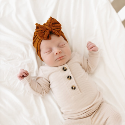 Bunny Knots Headwrap - Ginger, Nb