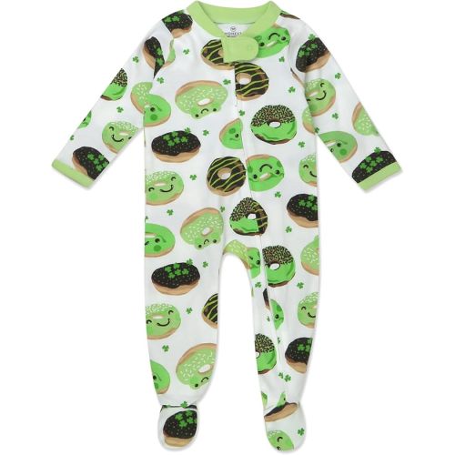 HonestBaby Baby Celebration Sleep & Play Footed One-Piece Pajama Sleeper 100% Organic Cotton