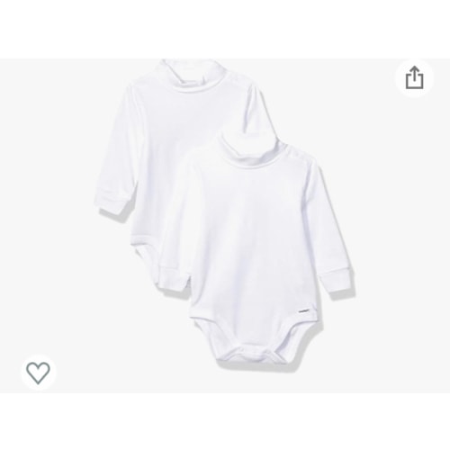 Gerber baby-boys 2-pack Long Sleeve Turtleneck Onesies Bodysuits, 6 months