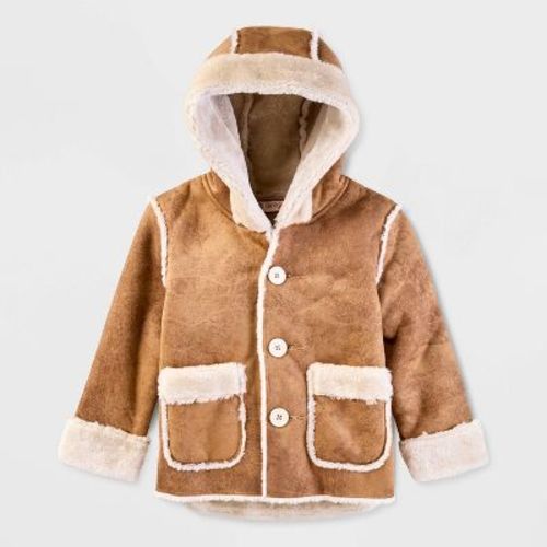 Baby Faux Shearling Jacket - Cat & Jack™ Tan 18m