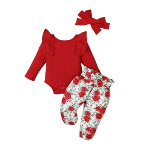 Enjoytime Spring Fall Baby Sets for Newborn Necessities Clearance Baby Girl Gifts Newborn Gift Set Baby Pajamas Girl 3-24 Months