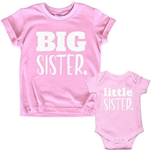 big sister little sister matching outfits shirt gifts girls newborn baby set
