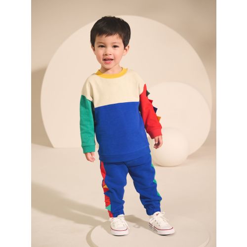 Multi Dino Spikes Long Sleeve Soft Touch T-Shirt and Joggers Set (3mths-7yrs)