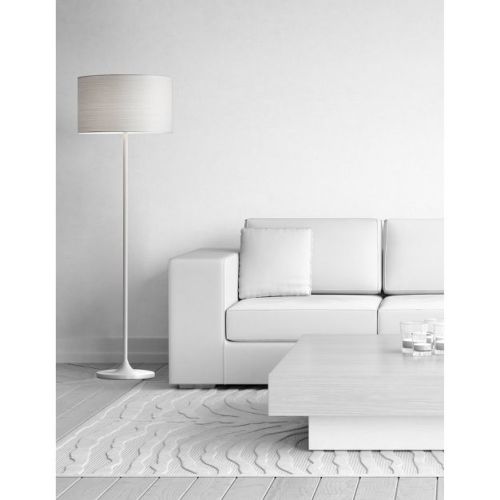 60" Oslo Collection Floor Lamp White - Adesso: Scandinavian Style, Japanese Paper Shade