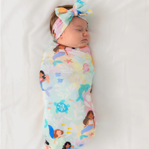 Mystic Mermaids Swaddle & Luxe Bow Headband Set – Little Sleepies