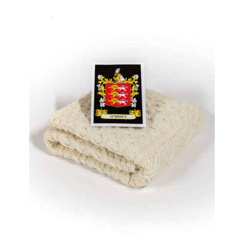 O'Brien Clan Aran Baby Blanket