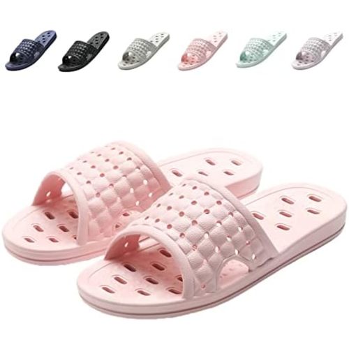 Shower Shoes Quick Dry Non-Slip Bathroom Slippers for Men Women Dorm Home Slides