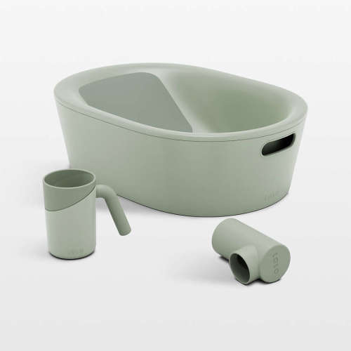 Lalo Sage Green Baby Bathtime Starter Set