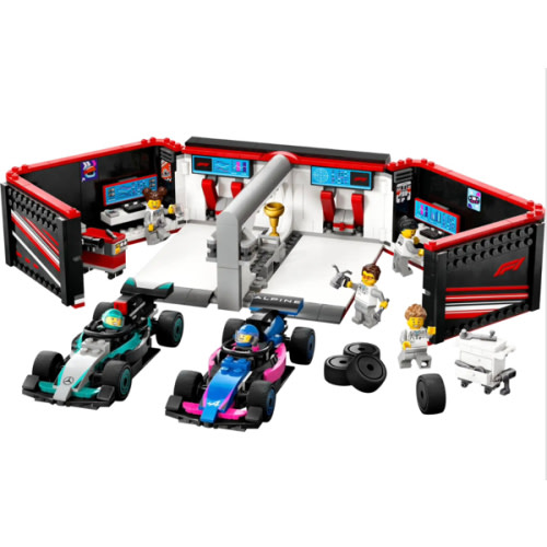 F1® Garage & Mercedes-AMG & Alpine Cars 60444 | City | Buy online at the Official LEGO® Shop US