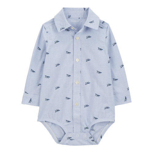 Baby Airplane Print Long-Sleeve Bodysuit - OshKosh | Carter's