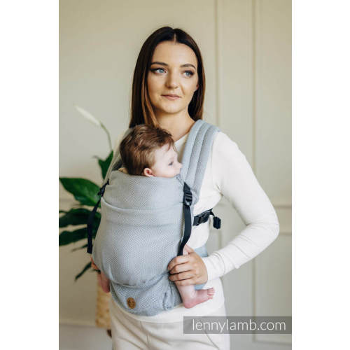 My First Carrier - LennyLight, Standard Size, herringbone weave 100% cotton - LITTLE HERRINGBONE GREY